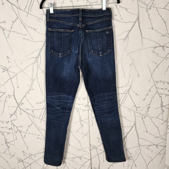 Rag & Bone Dark Wash Stretch Denim High Rise Skinny Jeans - Picture 2 of 8